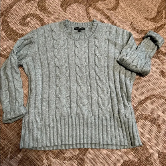 BANANA REPUBLIC weave sweater - chenille-like. Weave pattern. Size L - Picture 1 of 11